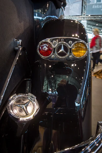 The rear brake lights of full-size luxury car Mercedes-Benz 770K Cabriolet D (W07), 1931