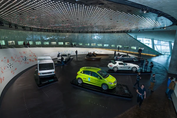 The Exhibition hall with the cars end of the 20 th and the beginning of 21 th century.