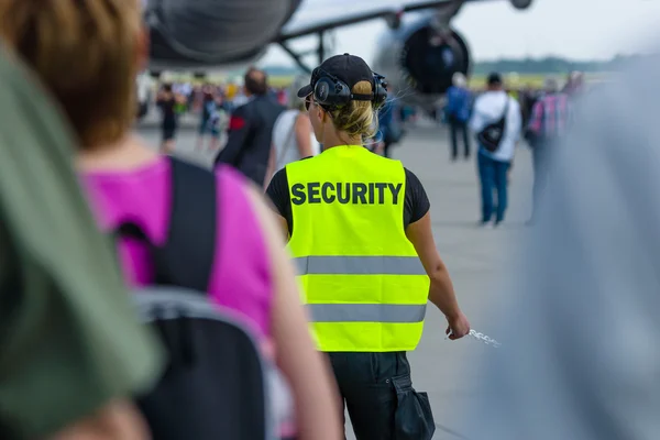 Security staff at the airfield.