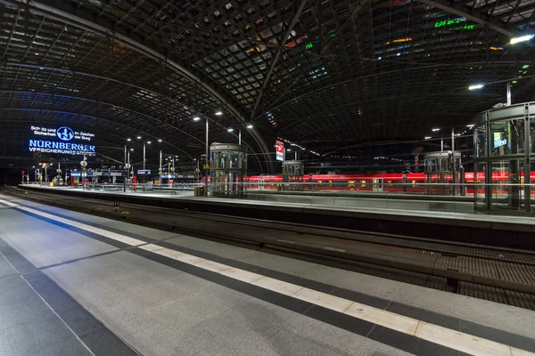 Berlin Central Station in the night.