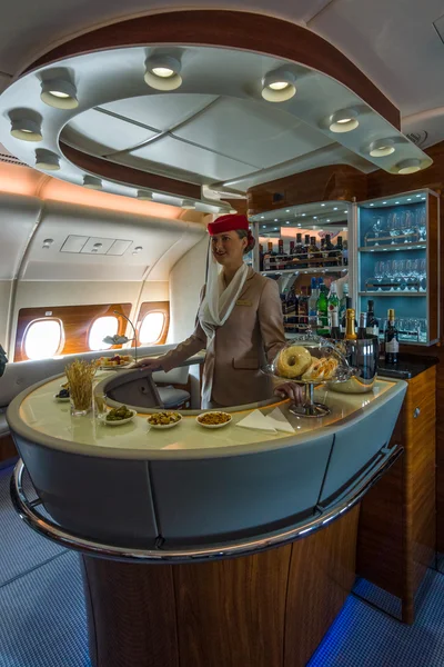 The bar for the passengers the first and business class of the world\'s largest aircraft Airbus A380