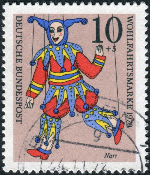 Postage stamp printed in Germany, shows a puppet \