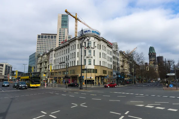 The famous shopping street of West Berlin - Kurfuerstendamm.