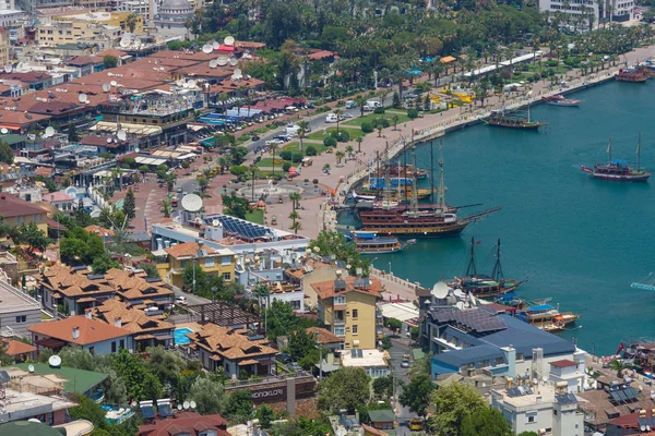 Sea port of Antalya. View from the bird\'s-eye view.