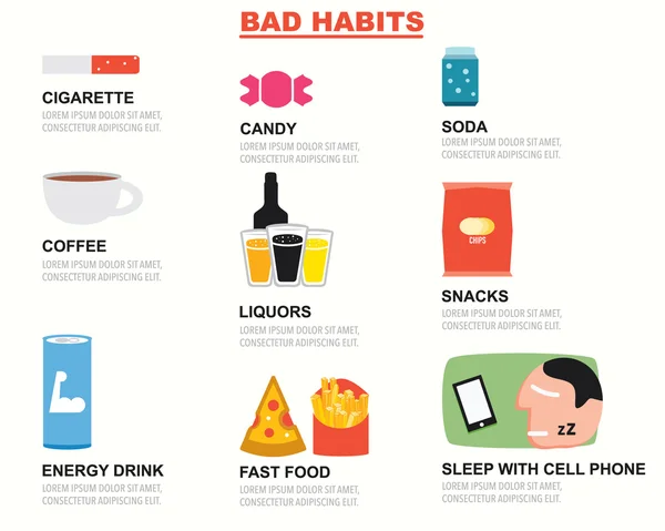 Bad Habits infographics