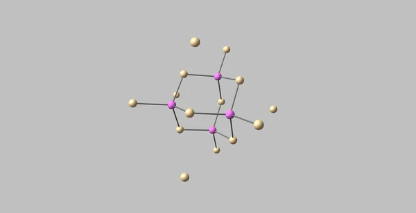 Gallium arsenide molecular structure isolated on grey