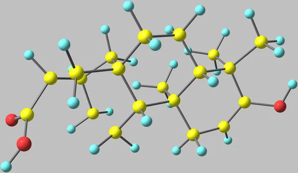 Steviol molecular structure isolated on grey