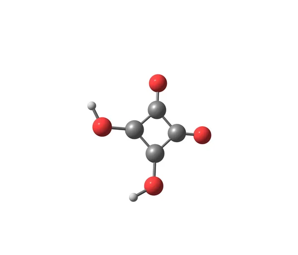 Squaric acid molecule isolated on white