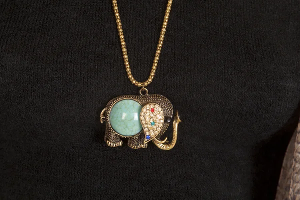 Elephant necklace with jewels