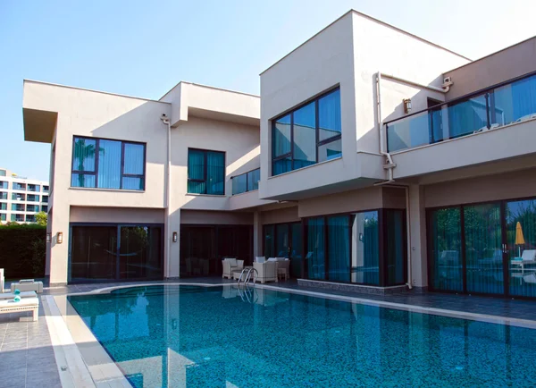 Swimming pool at the modern luxury villa, Belek, Turkey