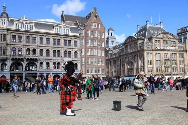 Dam square, historical center of the city in Amsterdam, Netherlands