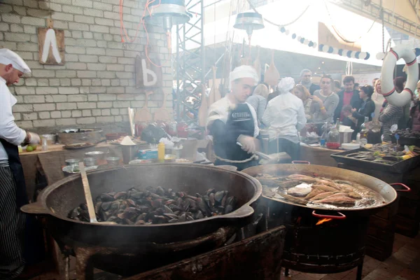 Street Food Festival in Kyiv, Ukraine.