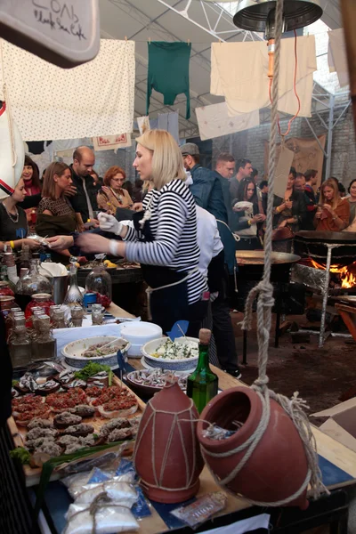 Street Food Festival in Kyiv, Ukraine.