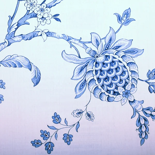Vintage wallpaper with blue vignette victorian pattern