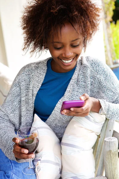 Woman looking at mobile phone