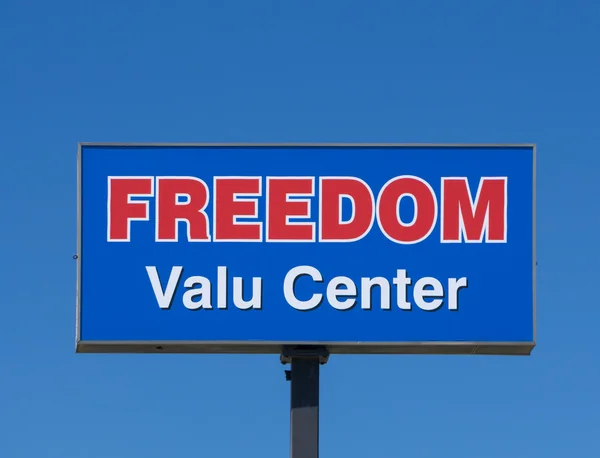 Freedom Valu Center Sign and Logo