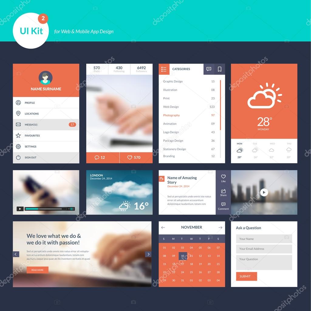 Flat Ui Design: Pinterest Flat Ui Design