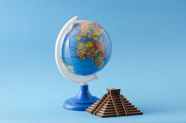 Globe and pyramid