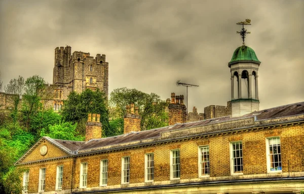 View of Windsor Castle over St George's School - England