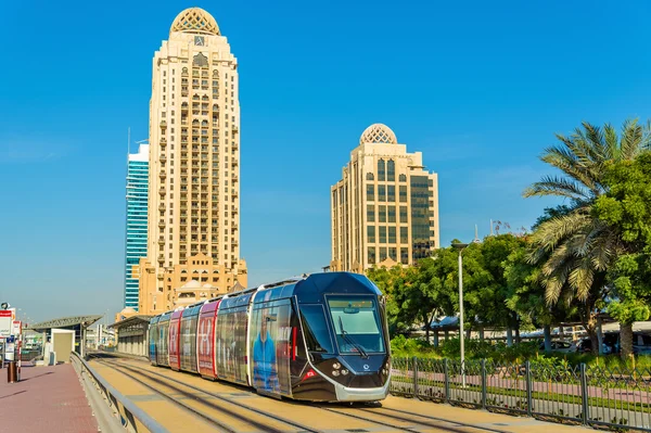 DUBAI, UAE - DECEMBER 31: Alstom Citadis 402 tram on December 31