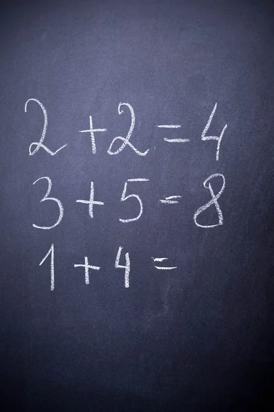Simple mathematical equation on a board