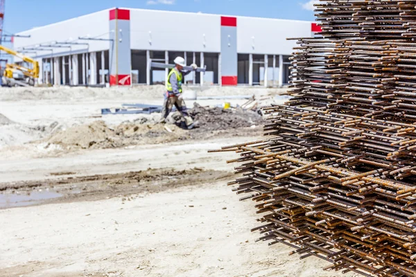 Pile of rusty reinforcing mesh, armature