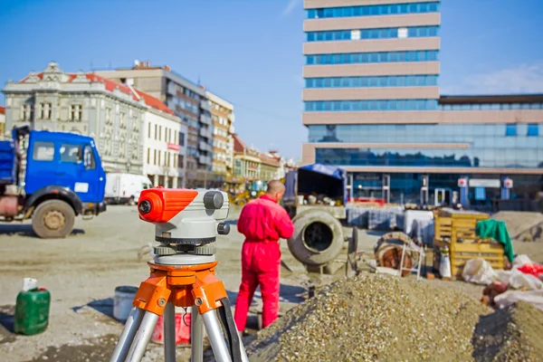 Surveying equipment to infrastructure construction project