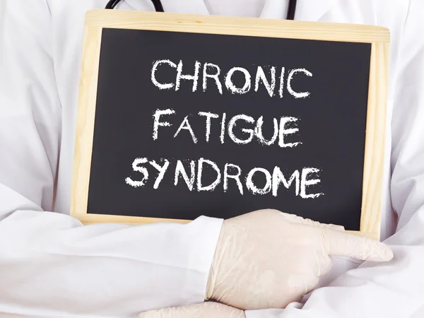 Doctor shows information: chronic fatigue syndrome