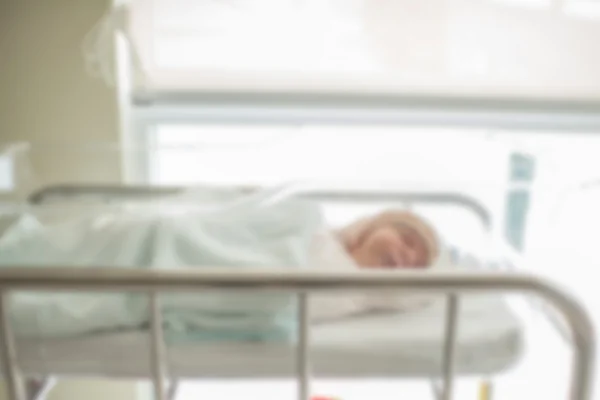 Blurry background Newborn baby in hospital post delivery room