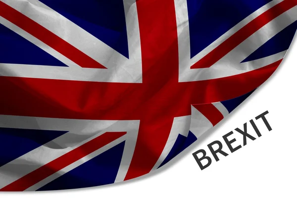 UK, British flag, Union Jack with Brexit word