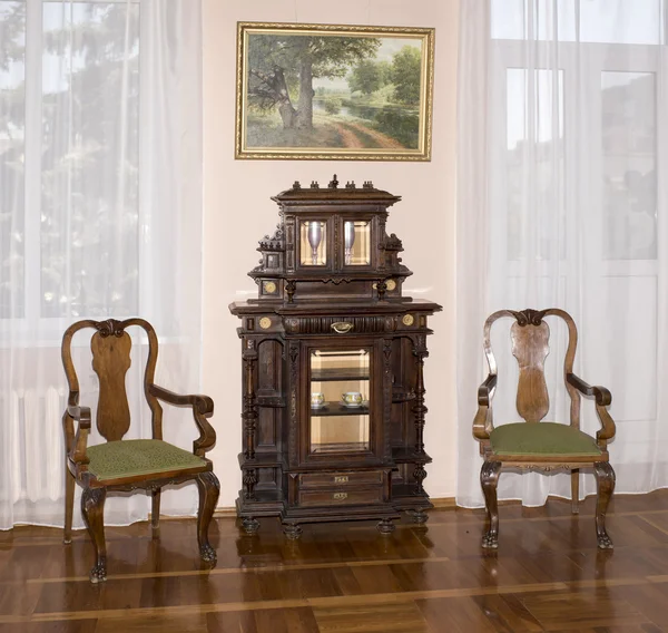 Ancient Commode and chairs, late 19th century