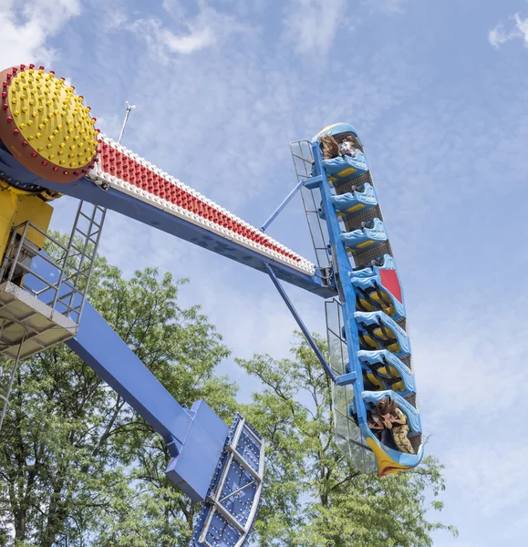 Brave citizens ride the attraction 