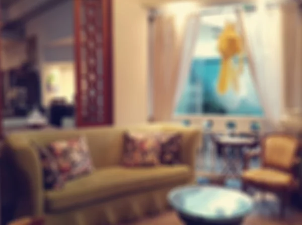 Blurred Living Room with Retro Instagram Style Filter