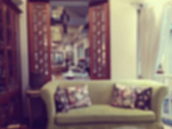 Blurred Living Room with Retro Instagram Style Filter