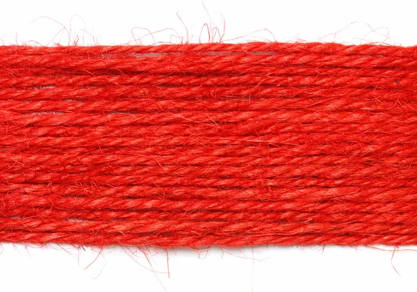 Red strings as background on white