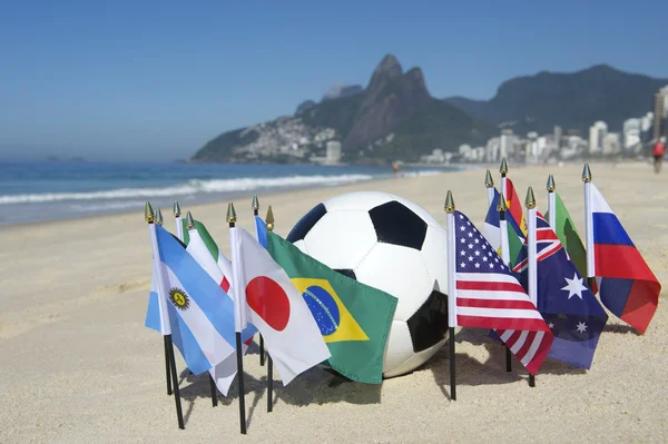 International Football Country Flags Soccer Ball Rio de Janeiro Brazil