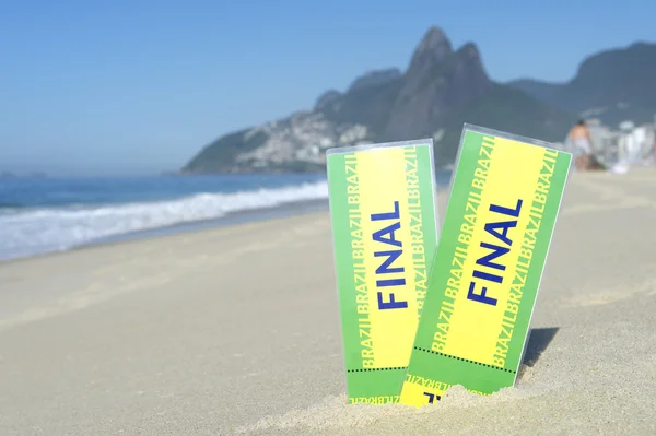 Two Brazil Final Football Tickets Ipanema Beach