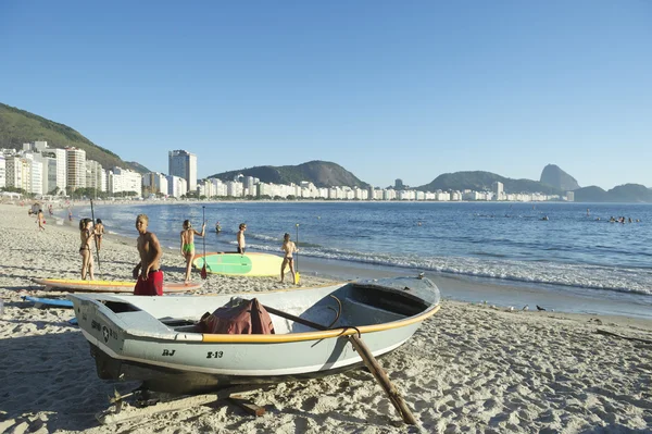 Brazilian Fishing Boat Copacabana Beach Rio