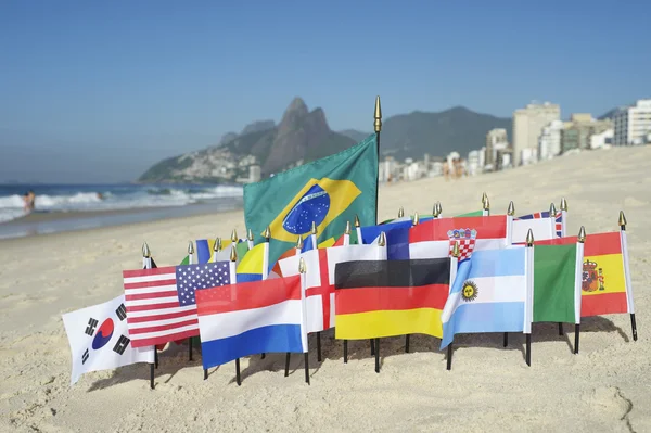 International Football Country Flags Rio de Janeiro Brazil