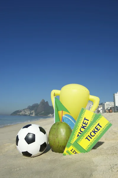 Brazil Soccer Champion Trophy Football Tickets Coconut