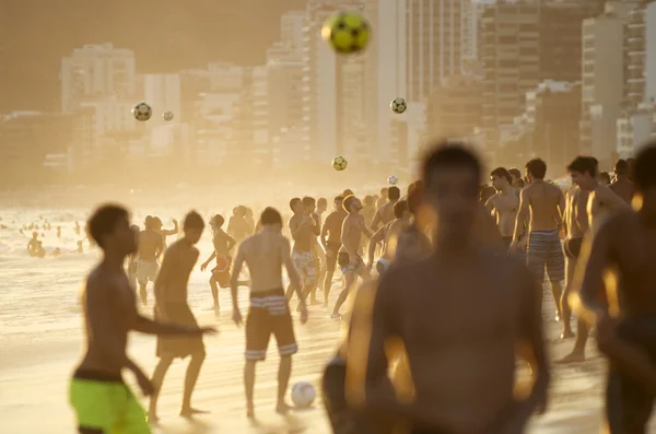 Beach Football Crowd on the Beach in Rio