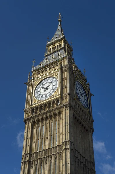 Big Ben Clock Tower London Blue Sky Vertical