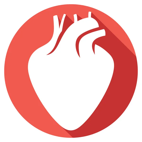 Human heart flat icon