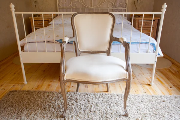 Interior of vintage bedroom.