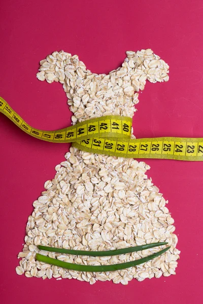 Dress shape made from oatmeal