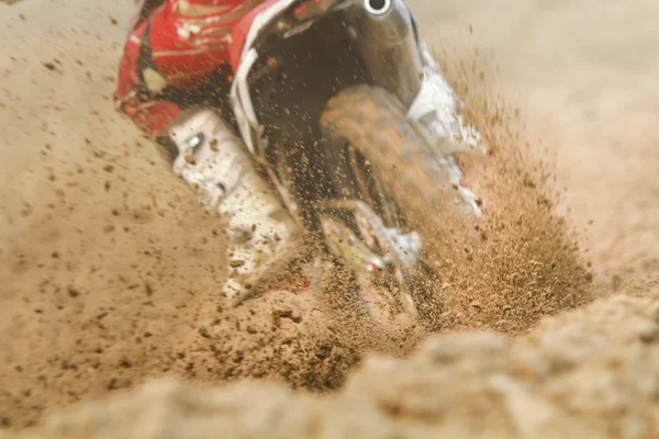 Debris from a motocross race