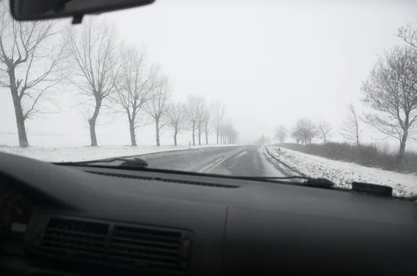 Winter Driving - Winter Road, inside the car