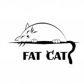 Fat cat silhouette Stock Vectors, Royalty Free Fat cat silhouette