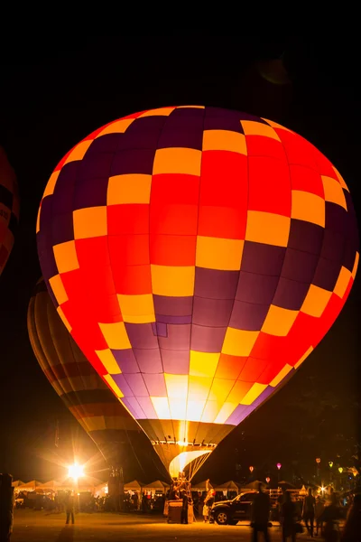 Hot air balloon at night