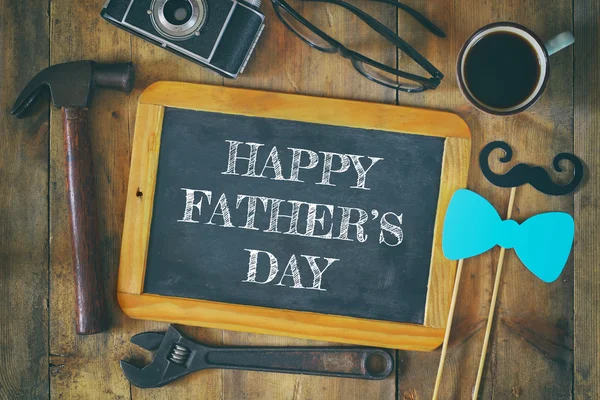 Fathers day composition with vintage father\'s accessories